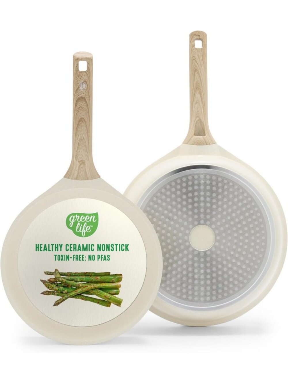 Ceramic Nonstick Frying Pan Set - 9.5" & 11" Skillets, PFAS-Free, Induction